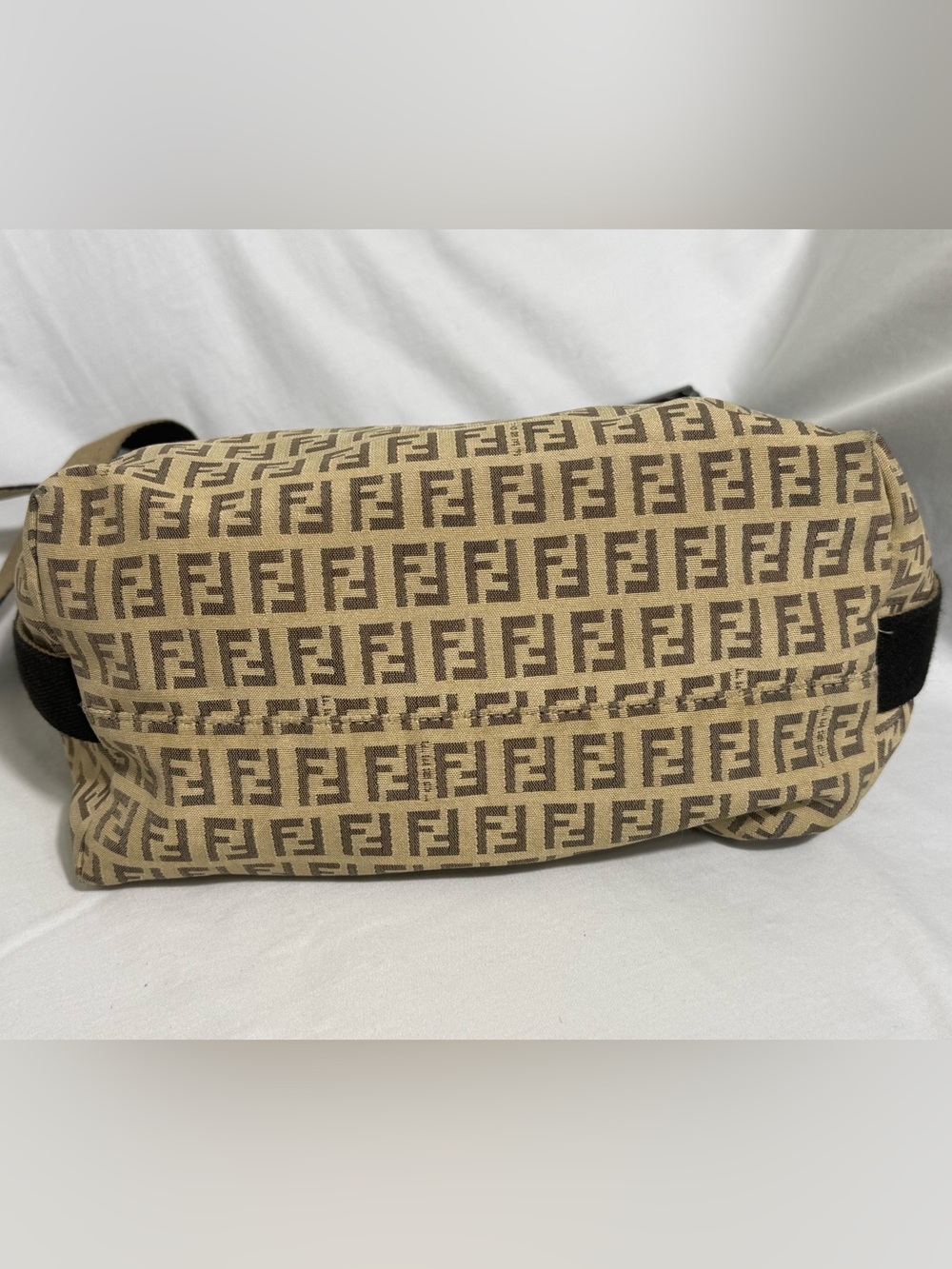 Fendi Brown Zucchino Canvas Messenger Bag FF Logo Crossbody Vintage - Picture 4 of 14